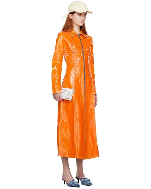 DIESEL Orange De-luis-fsc Denim Maxi Dress