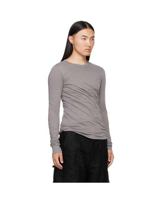 Rick Owens Gray Tower Double Ls T-Shirt for men