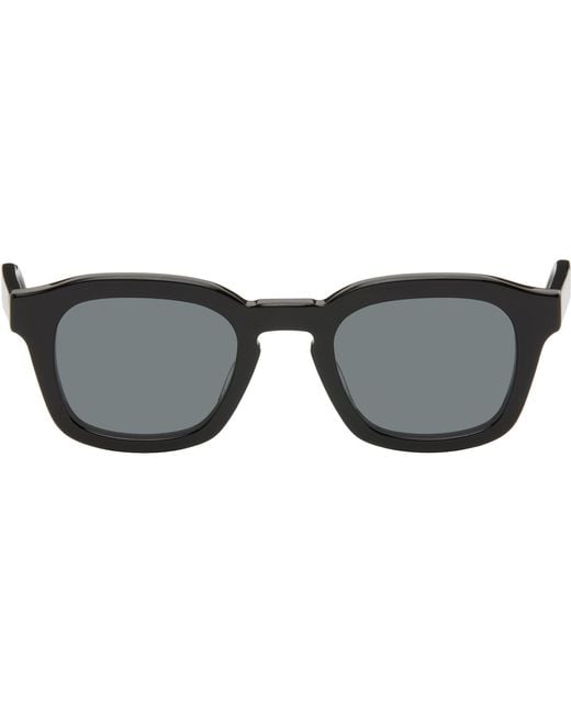Thom Browne Black Acetate Rectangular Sunglasses for men