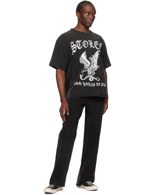 T-shirt noir à image à logo Stolen Girlfriends Club pour homme en coloris Black
