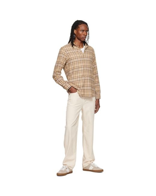 Polo Ralph Lauren Natural Long Sleeve Spread Collar Sport Shirt for men
