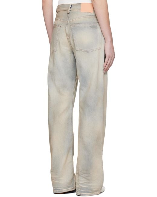 Acne White Loose Fit Jeans