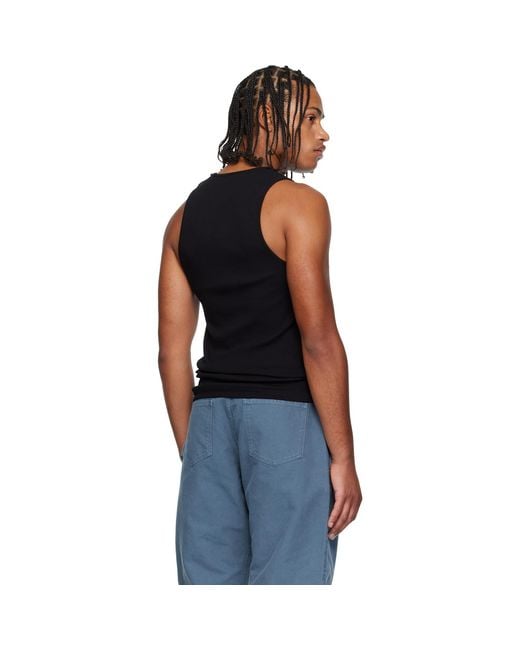 J.W. Anderson Black Anchor Embroidery Tank Top for men