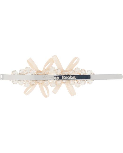 Simone Rocha Petite Bow Detail Flower Hair Clip in Black | Lyst UK