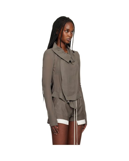 Rick Owens Black Temple Classic Biker Jacket