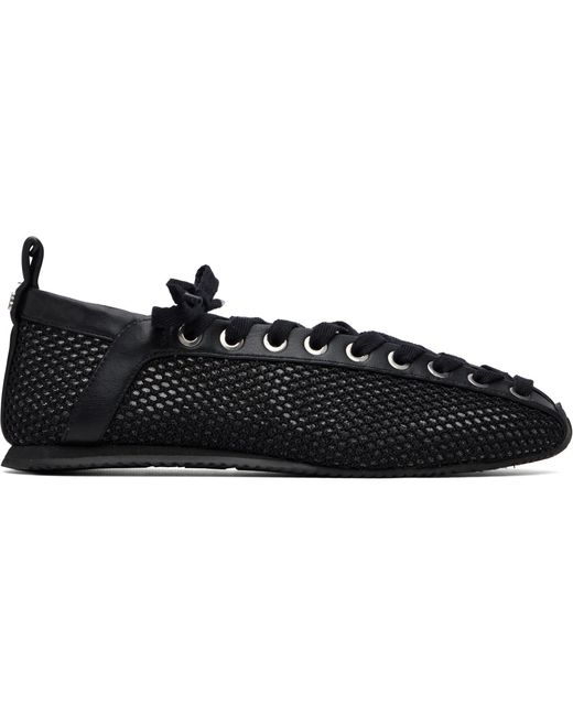 Ganni Black Mesh Sporty Ballerina Sneakers