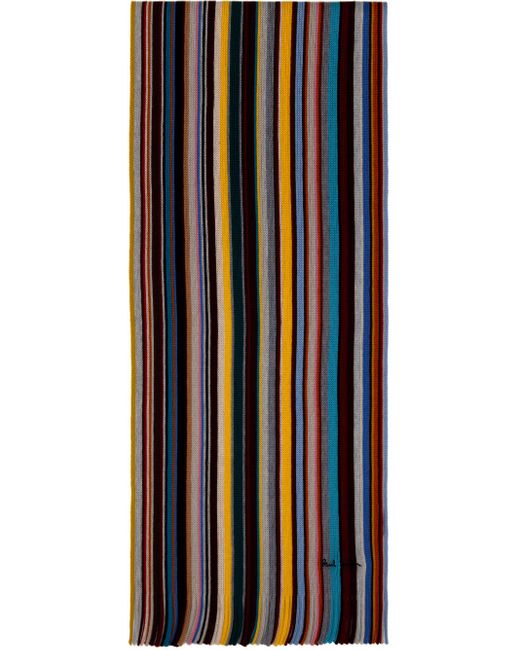 Paul Smith Blue Multicolor Signature Stripe Scarf for men