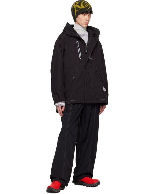 メンズ And Wander Octa フィッシュテール ジャケット Black