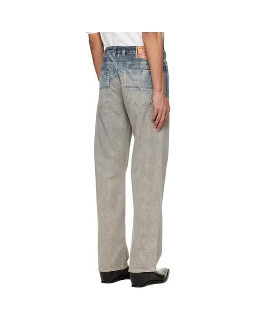 DIESEL Gray Relaxed Regular Waist 1980 D-Eeper Jeans for men
