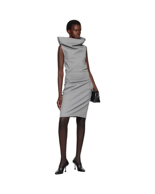 Issey Miyake Gray Allow Midi Dress