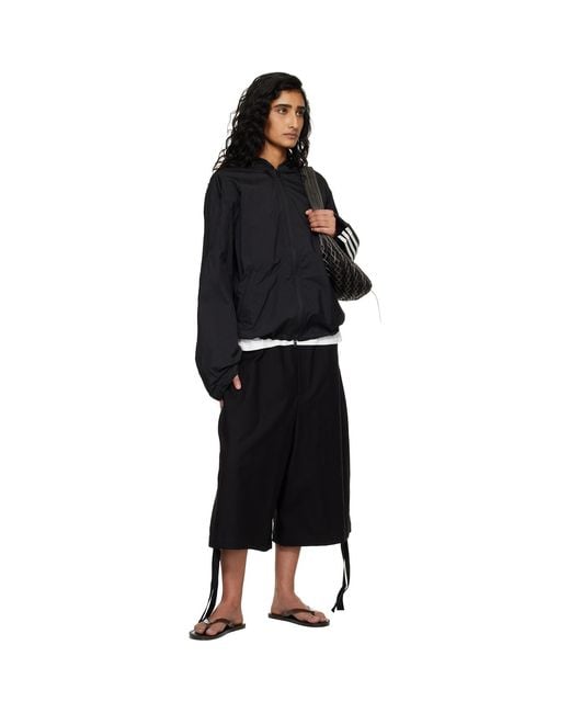 Y-3 Black Nylon Wired 3 Stripes Track Jacket