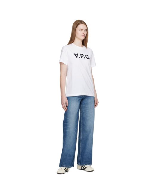 A.P.C. White Standard Grand 'Vpc' T-Shirt