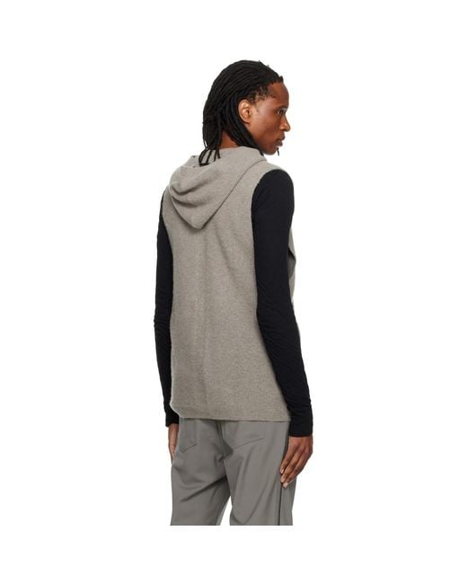 Rick Owens Black Tower Tank Hoodie for men