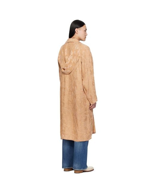 R13 Blue Oversized Hooded Coat for men