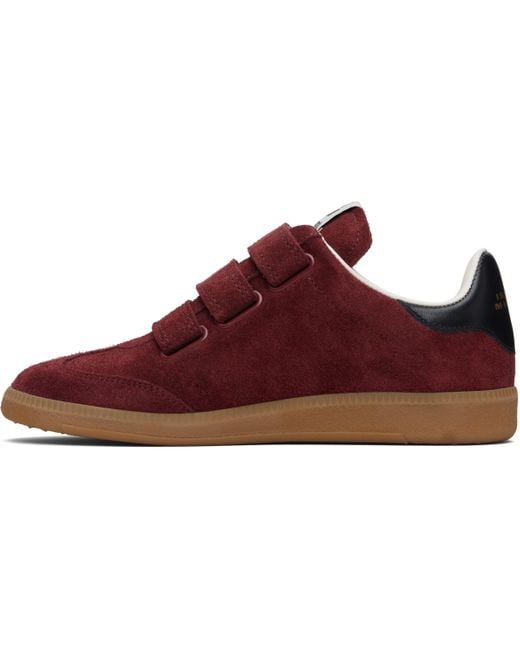 Isabel Marant Black Burgundy Beth Sneakers