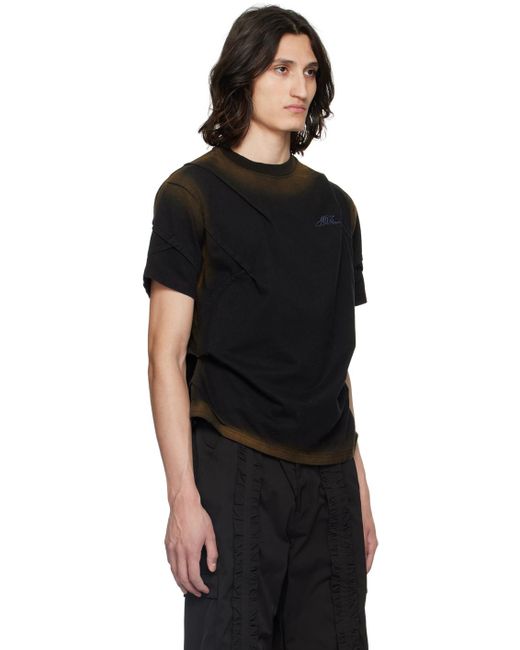 ANDERSSON BELL Black Mardro Gradient T-Shirt for men