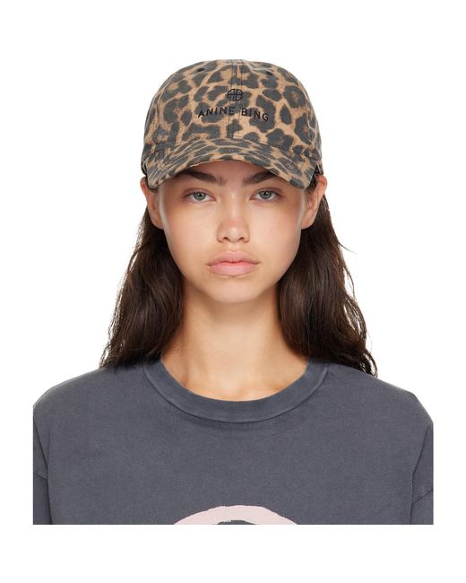 Anine Bing Blue Tan Jeremy Baseball Cap