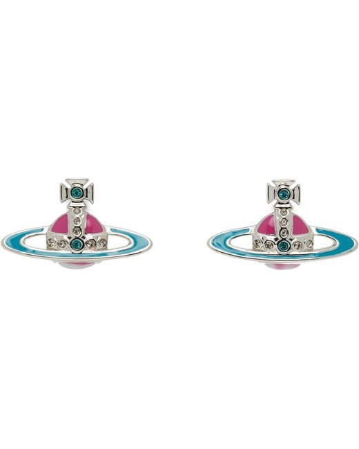 Vivienne Westwood Black Small Neo Bas Relief Earrings