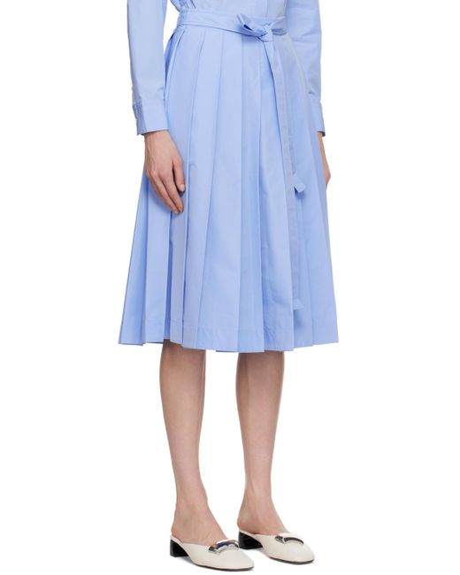 3.1 Phillip Lim Blue Belted Midi Skirt