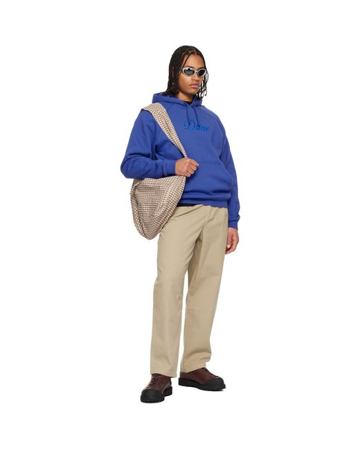 Dime Blue Cursive Hoodie for men