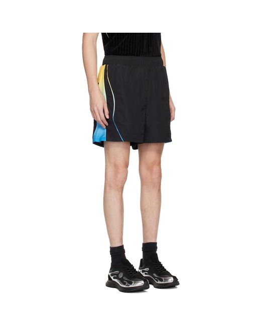 Casablanca Black Gradient Football Shorts for men