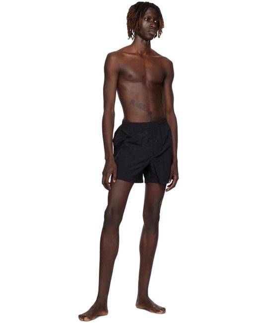 Y-3 Black Bonded Swim Shorts for men