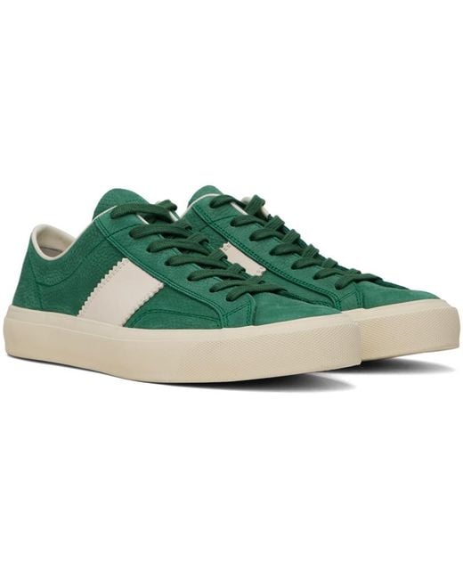 スニーカー Tom Ford Sneakers Men Suede Green/Ultra Marine Green Tom Ford Sneakers Men Suede Green/Ultra Marine Green | B