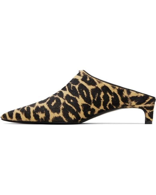 Jil Sander Black Pointed Toe Mule Heels