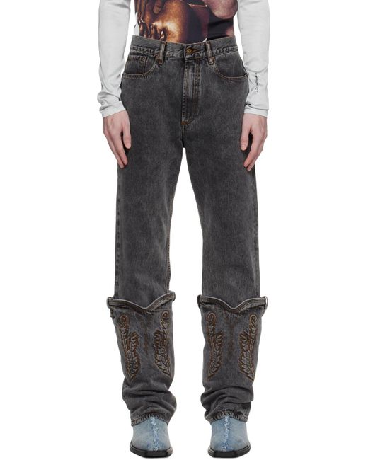 Y. Project Black Mini Cowboy Jeans for men