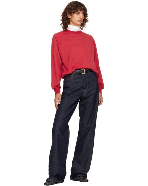 AURALEE Two-Hole Buckle Belt in Black for Men | Lyst