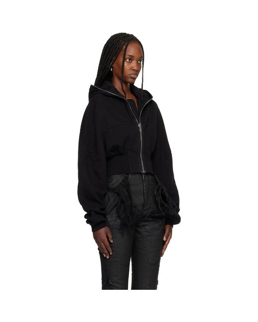 Rick Owens Black Temple Collage Hoodie