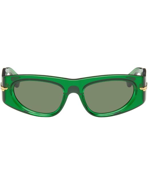 Bottega Veneta Green Cat-eye Sunglasses for men