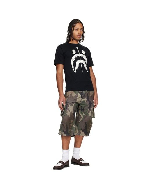 A Bathing Ape Black City Camo Shark T-Shirt for men