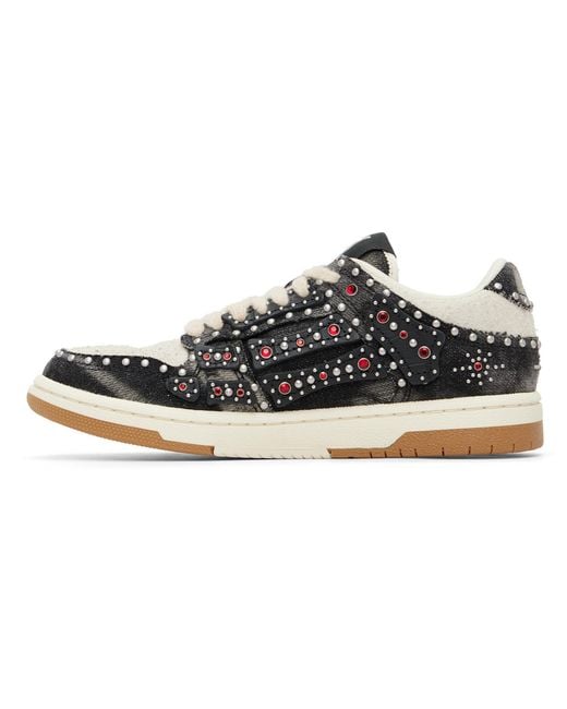 Amiri Black Stud Skel Top Low Sneakers