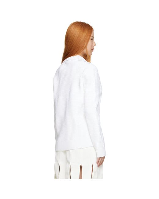 Bottega Veneta White Nylon Sweater