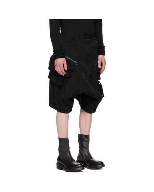 Julius Black Tactical Kite Shorts for men
