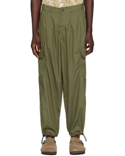 Universal Works Green Loose Cargo Pants for men