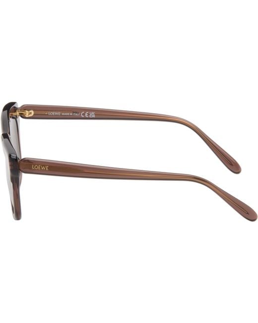 Loewe Brown Slim Rectangle Sunglasses