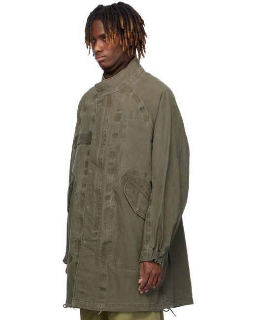 Visvim Green Khaki Six-Five Fishtail Parka for men