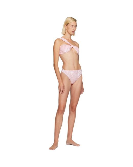 Balmain Pink Bandeau Bikini