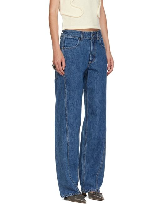 Eckhaus Latta Blue Bend Jeans