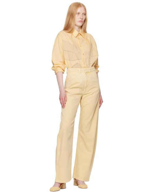 Lemaire イエロー Philippe Weisbecker リラックス シャツ Natural