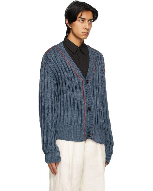 Maison Margiela コットン ブルー カーディガン カラー ブルー メンズ Lyst Maison Margiela コットン ブルー カーディガン カラー ブルー メンズ Lyst