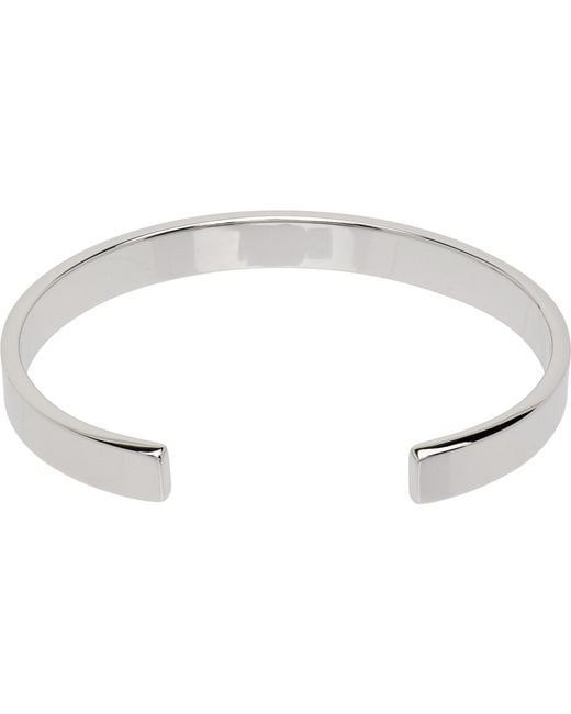 Maison Margiela Black Logo Reference Cuff Bracelet for men