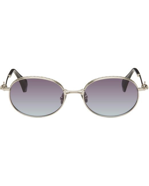 Vivienne Westwood シルバー Hardware Orb オーバルサングラス Black