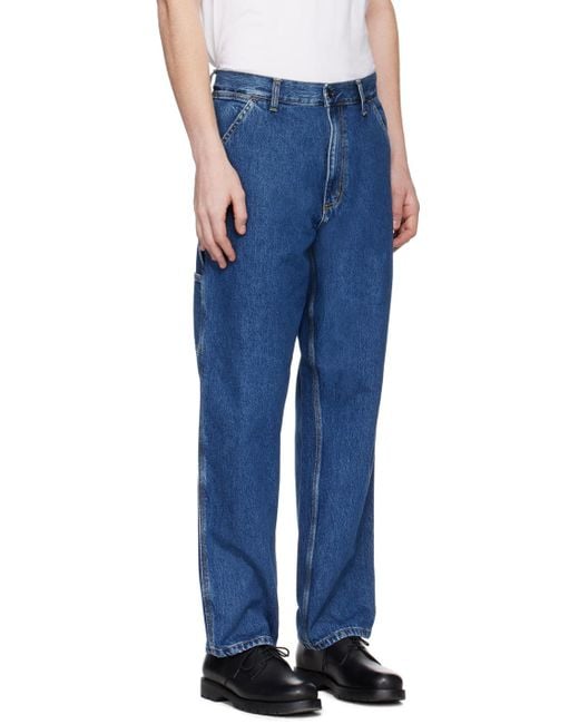 Carhartt Blue Single Knee Jeans for men
