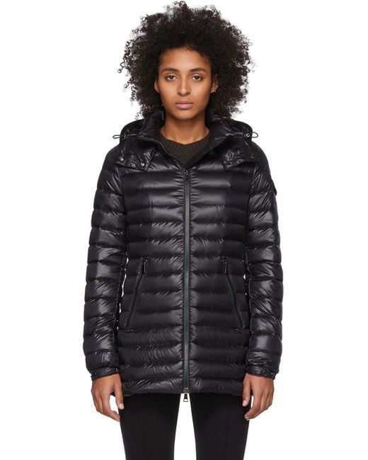 Moncler Synthetic Menthe Giubbotto Hooded Drawstring Puffer Coat in Black -  Save 50% - Lyst