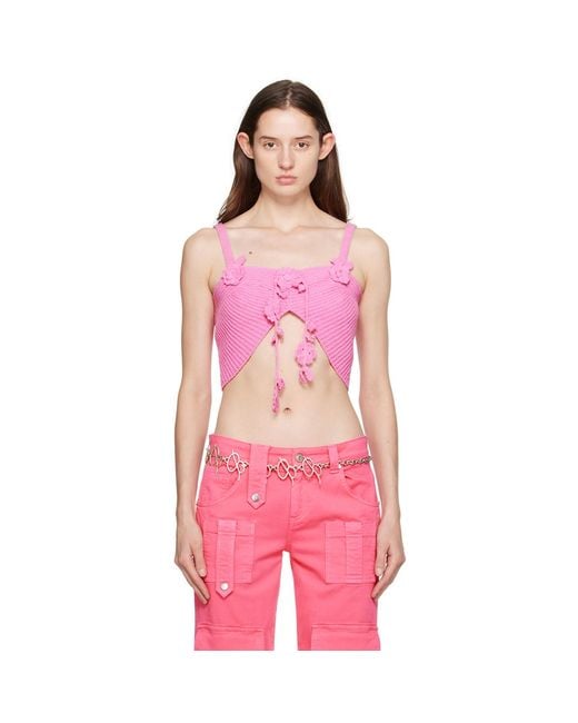 Blumarine Pink Flower Camisole
