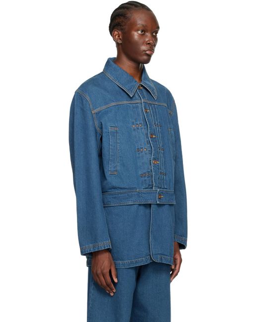 SOSHIOTSUKI Blue 'the Bdh' Denim Jacket for men