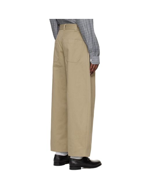 Studio Nicholson Natural Sorte Trousers for men